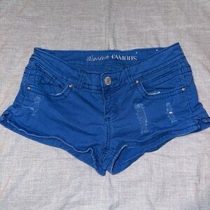 Almost Famous Distressed Blue Jean Shorts